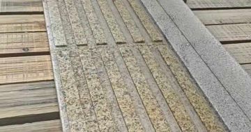 蚌埠黄金麻盲道石 盲条