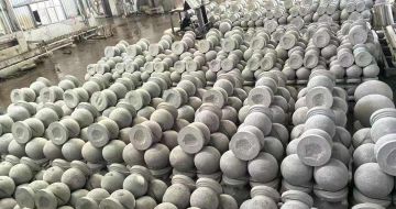 蚌埠芝麻白圆球 石球 挡车球