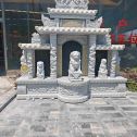 蚌埠芝麻白中国黑石材套墓 花岗岩墓碑