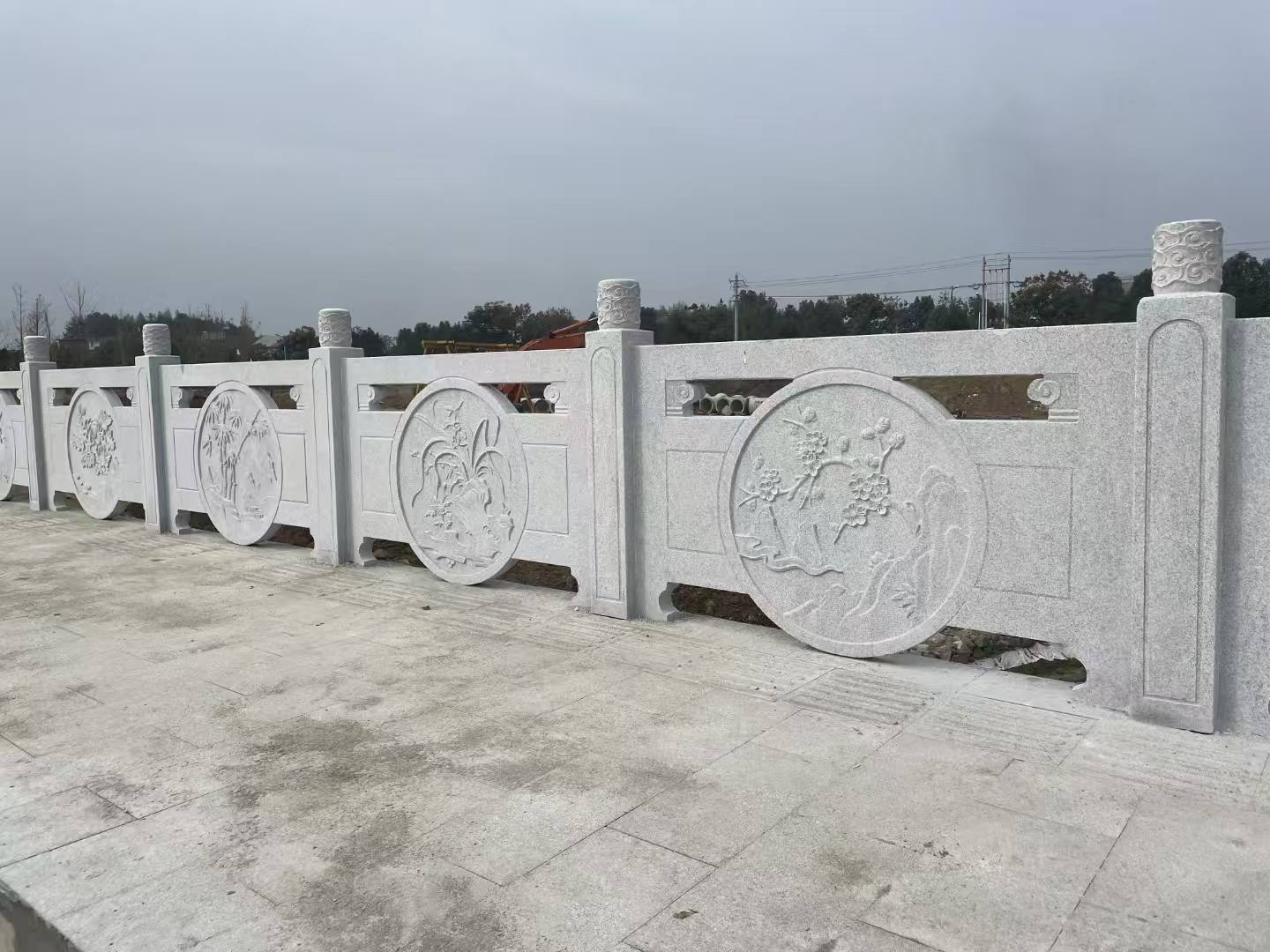 蚌埠芝麻白河道栏杆 石材栏杆
